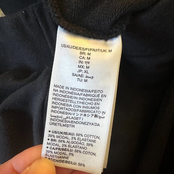 Daily Ritual Terry Cotton Modal Barrel Jogger Pants Black Women's MEDIUM - Picture 8 of 10